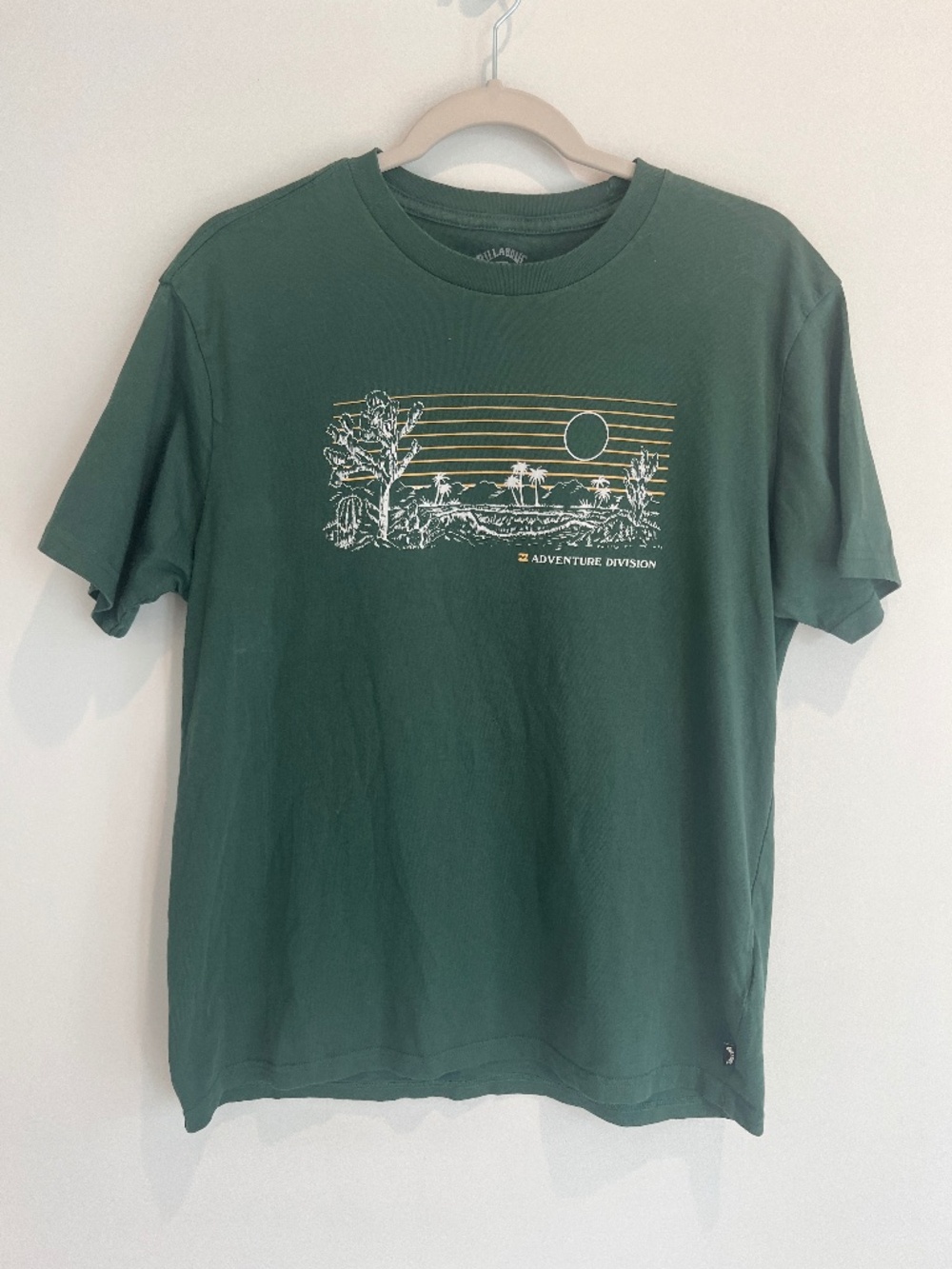 Billabong Adventure Division Joshua Tree Graphic Tee Green Medium Organic Cotton